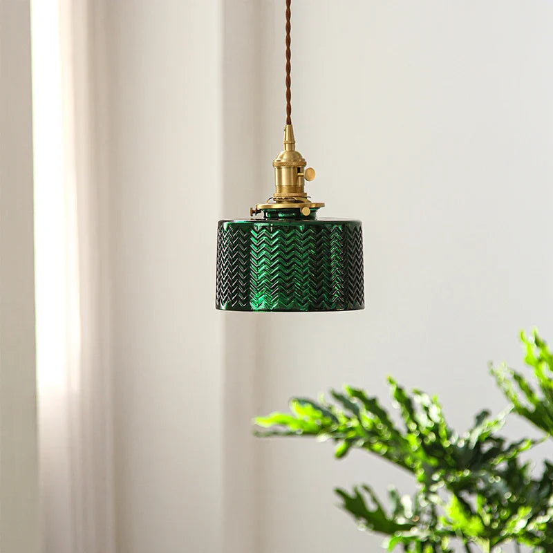 LuminaGlow - Candeeiros de vidro vintage suspensos