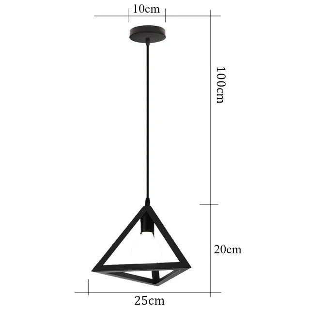 IronGlow - Candeeiro suspenso industrial vintage de ferro para sala de estar e sala de jantar
