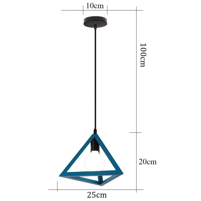 IronGlow - Candeeiro suspenso industrial vintage de ferro para sala de estar e sala de jantar