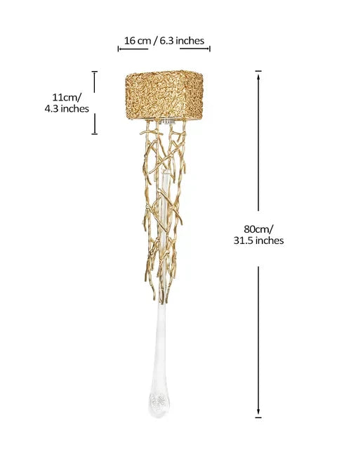 CrystalLux - Luxury Crystal Wall Lamp in Vintage Style Elegant Lighting