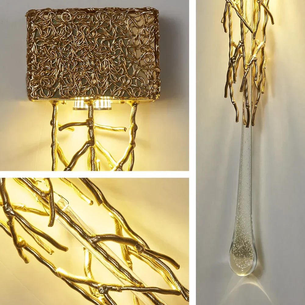 CrystalLux - Luxury Crystal Wall Lamp in Vintage Style Elegant Lighting