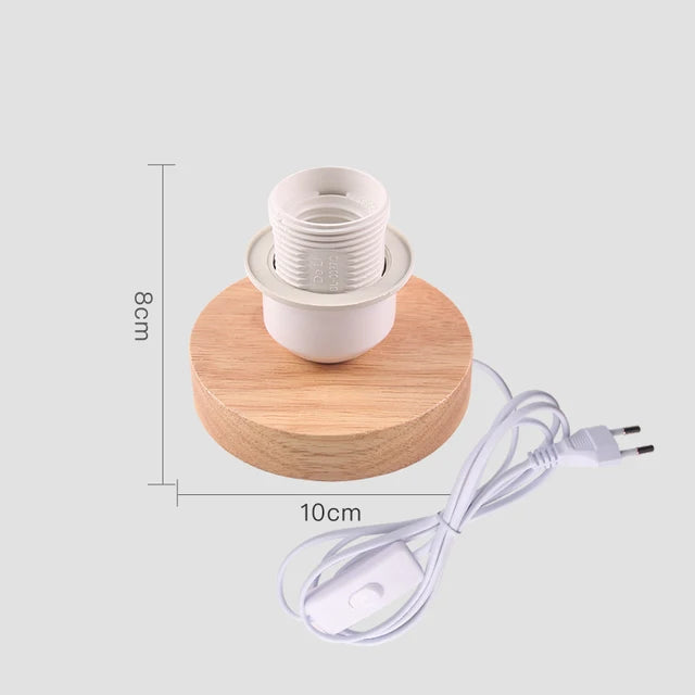 RetroWood - Wooden Table Lamp with Light Bulb for Atmospheric Lighting