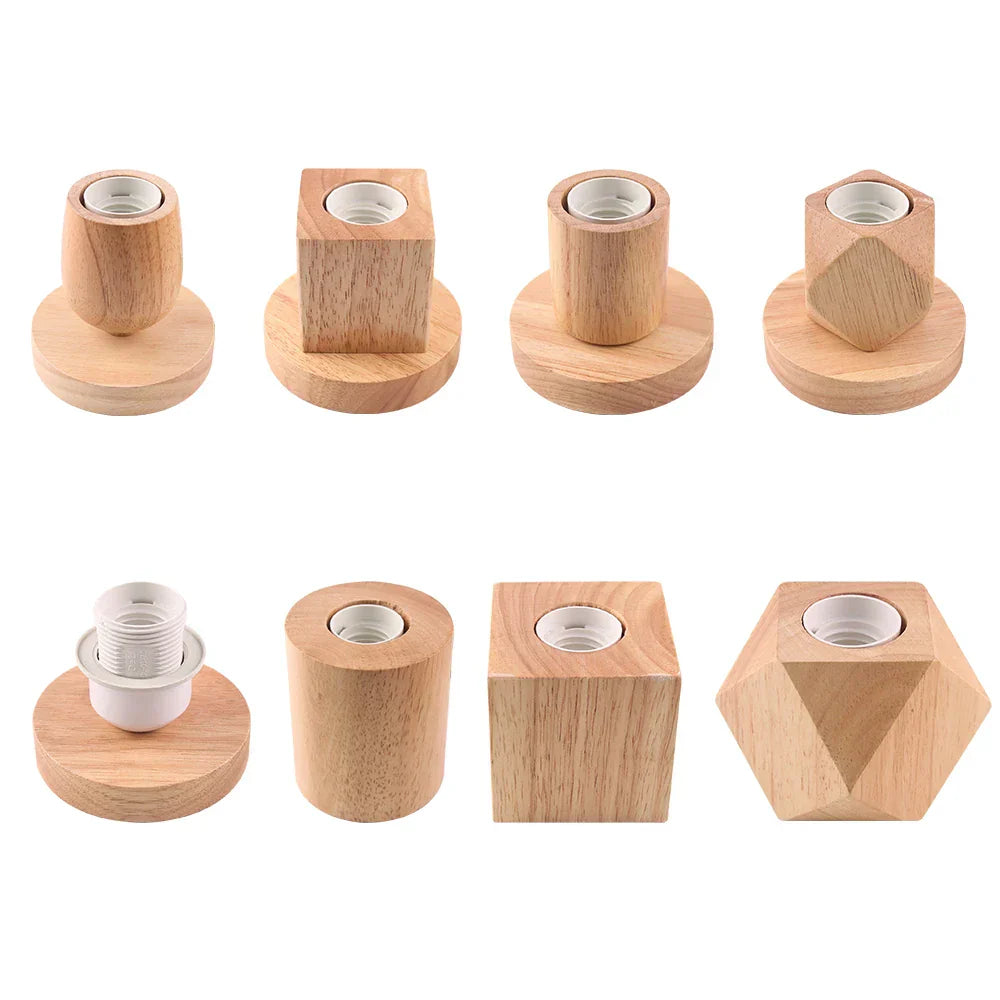 RetroWood - Wooden Table Lamp with Light Bulb for Atmospheric Lighting