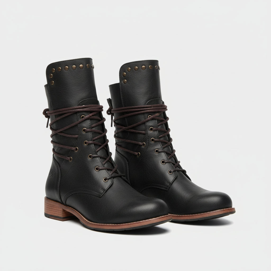 Vintage Ankle Boots Women Stylish Brown Boots