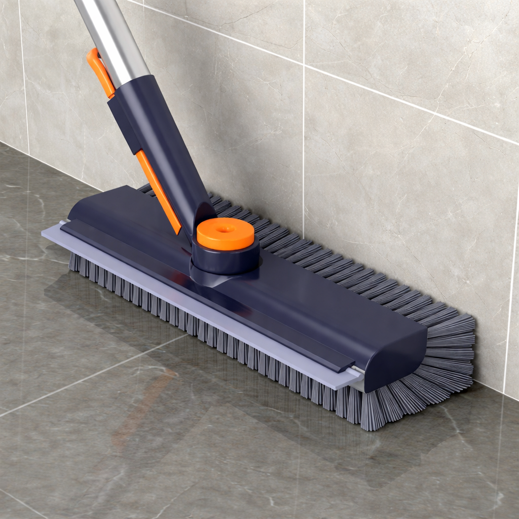 Floor Brush Scrubbing Brush Handle Rubber Squeegee