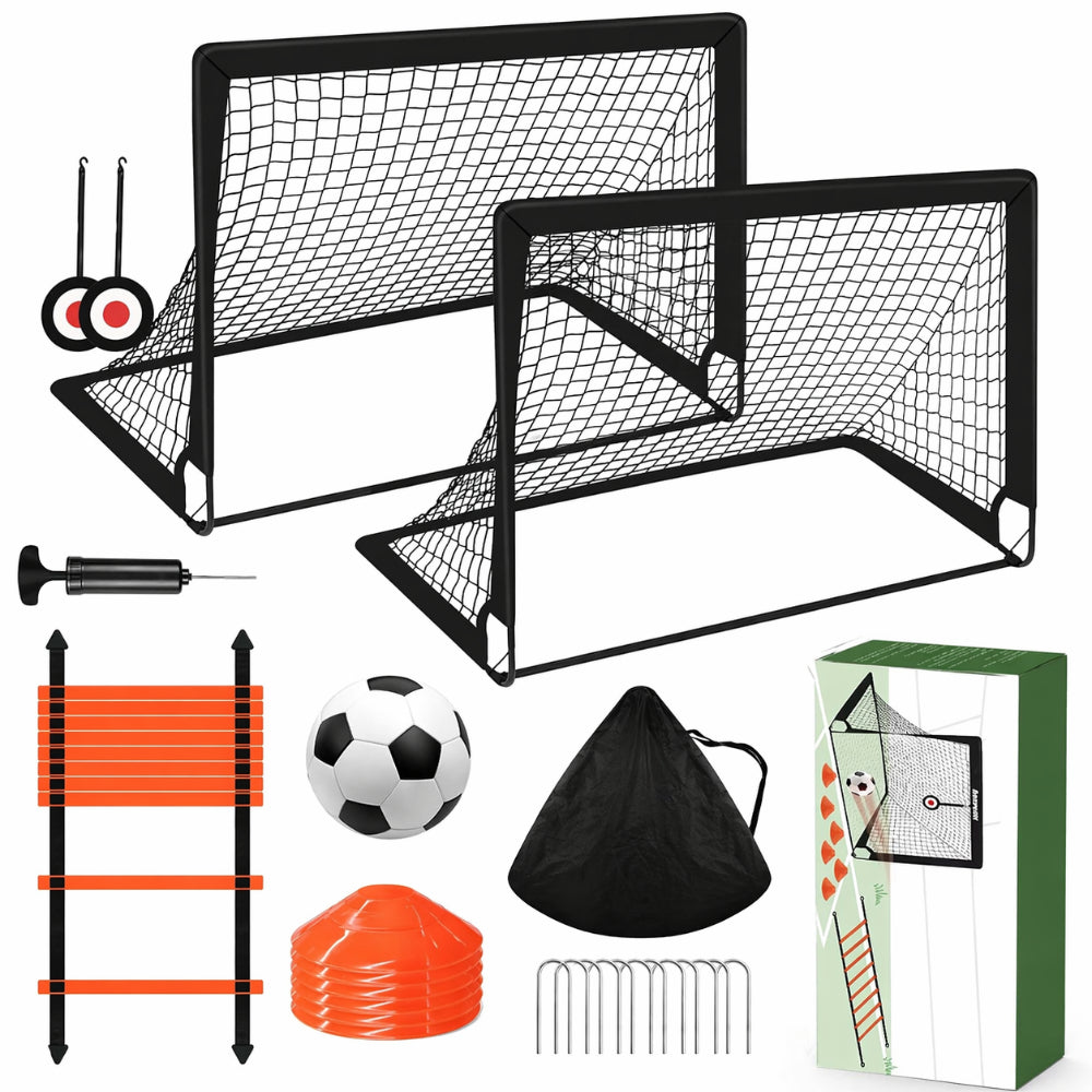 Football Net World Cup Training Goal Foldable Set Including Accessories