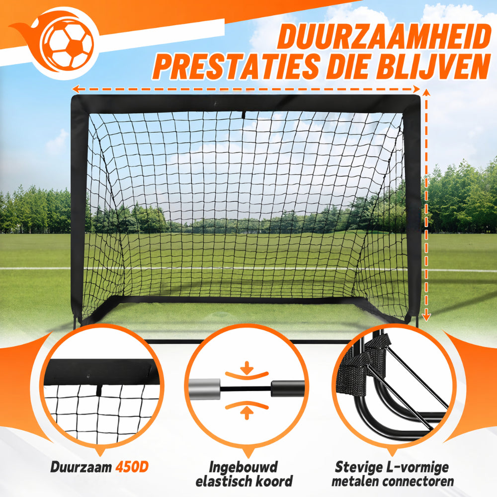 Football Net World Cup Training Goal Foldable Set Including Accessories