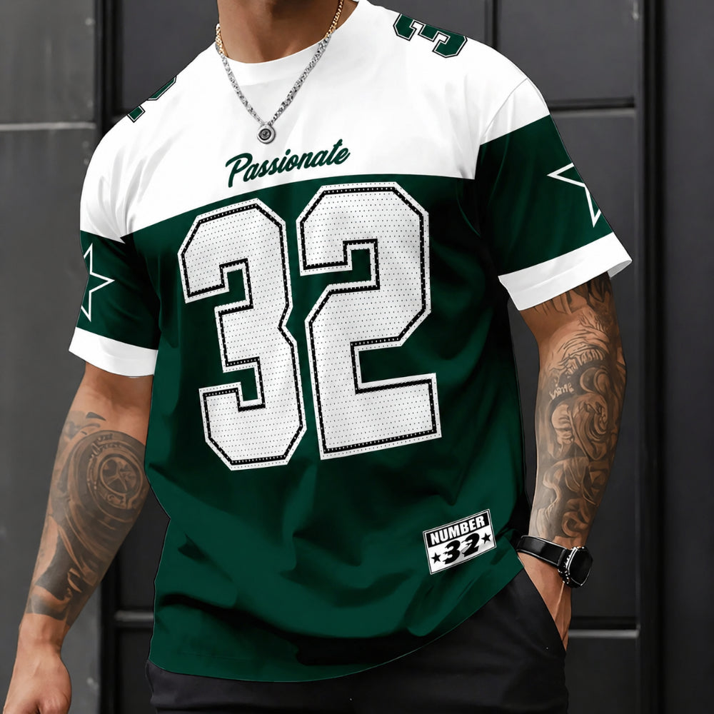 Camisola de Futebol Mundial Camisola de Futebol Homem Desporto Estampado Casual