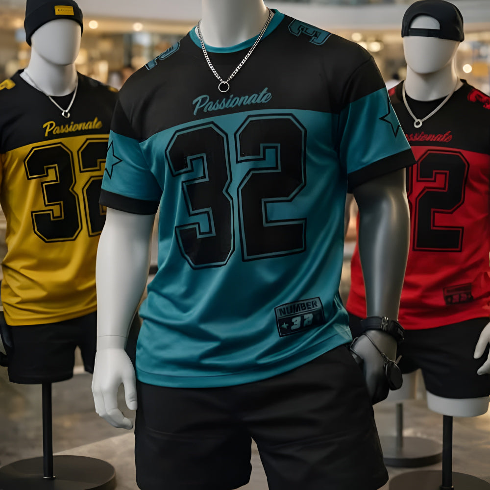 Camisola de Futebol Mundial Camisola de Futebol Homem Desporto Estampado Casual