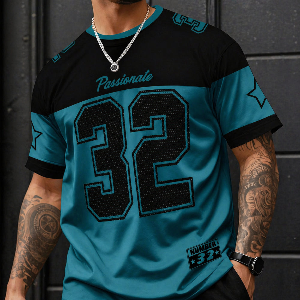 Camisola de Futebol Mundial Camisola de Futebol Homem Desporto Estampado Casual