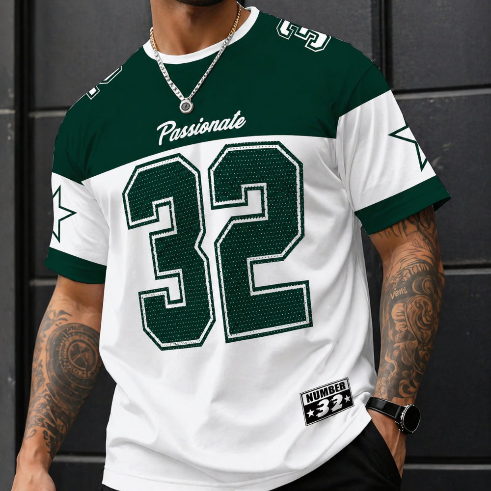 Camisola de Futebol Mundial Camisola de Futebol Homem Desporto Estampado Casual
