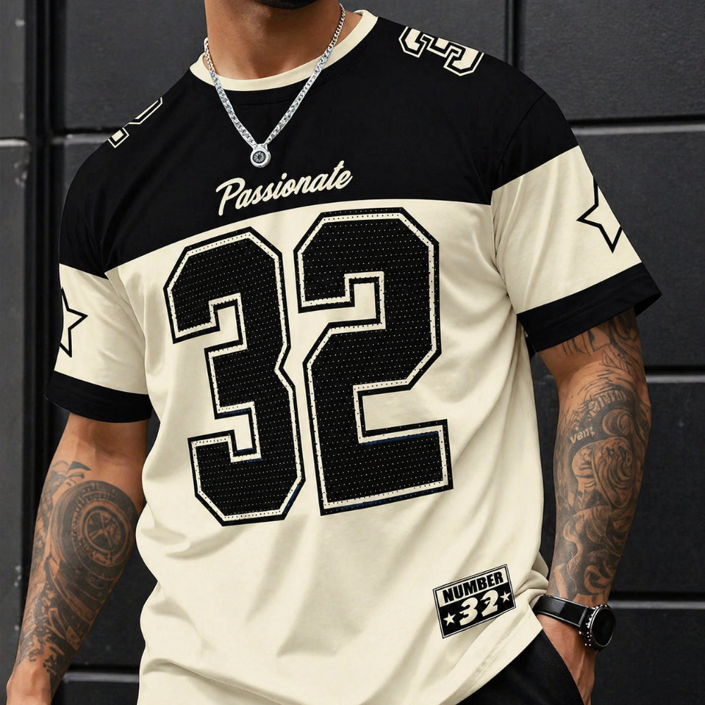 Camisola de Futebol Mundial Camisola de Futebol Homem Desporto Estampado Casual