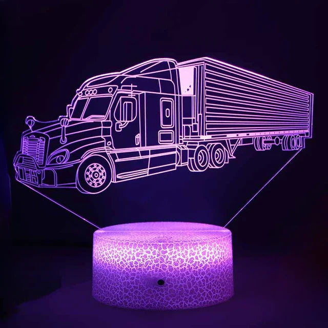 Lumi3D - Lampada Notturna LED con Illusione 3D per la Cameretta, Ricaricabile USB