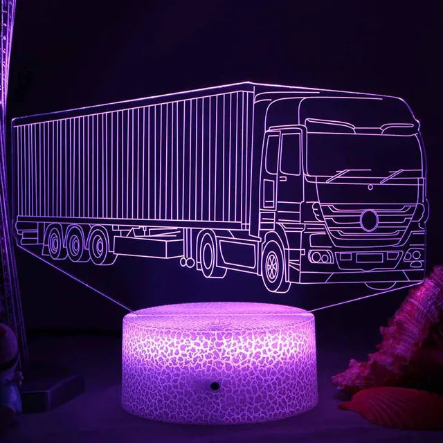 Lumi3D - Lampada Notturna LED con Illusione 3D per la Cameretta, Ricaricabile USB