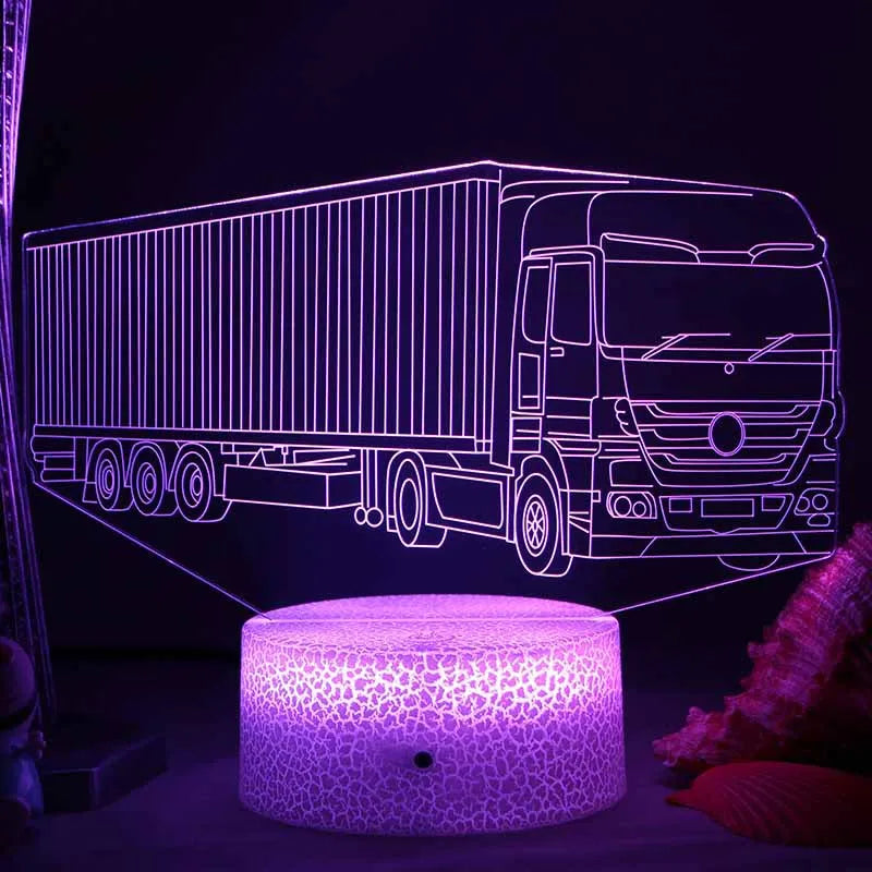 Lumi3D - Lampada Notturna LED con Illusione 3D per la Cameretta, Ricaricabile USB