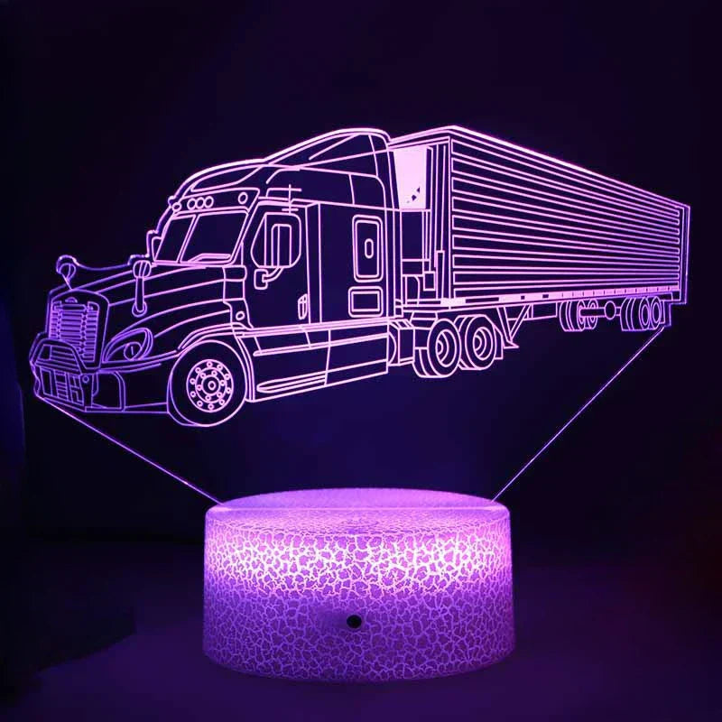 Lumi3D - Lampada Notturna LED con Illusione 3D per la Cameretta, Ricaricabile USB