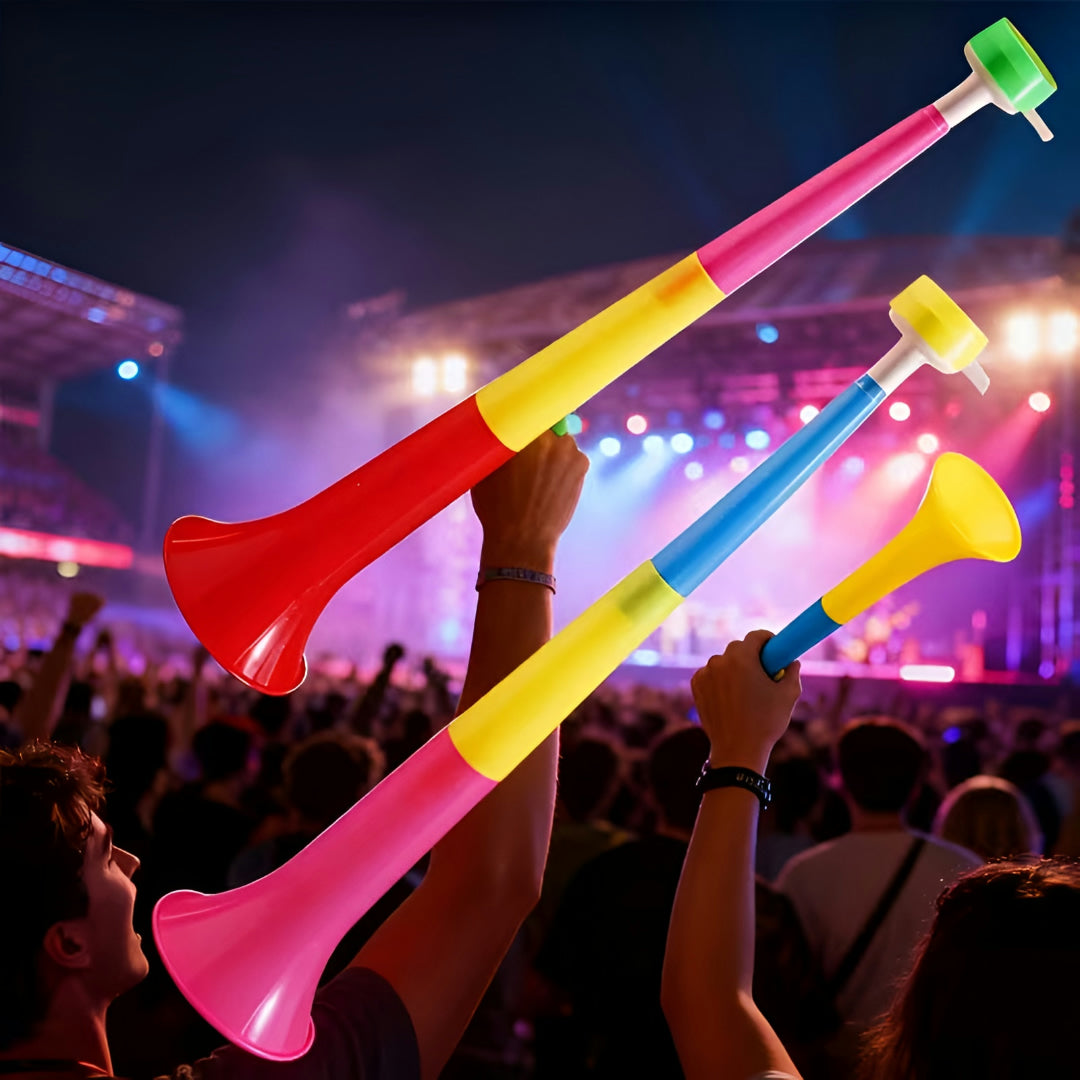 Vuvuzela World Cup Football Stadium Set Foldable Horn 6 Pieces