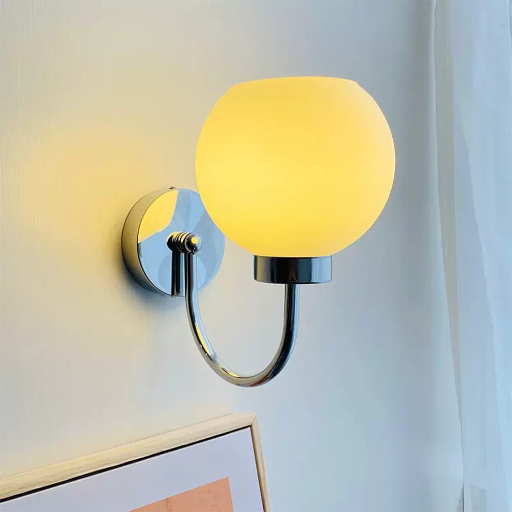 Bauhaus Lâmpada de Parede Francesa de Vidro Creme