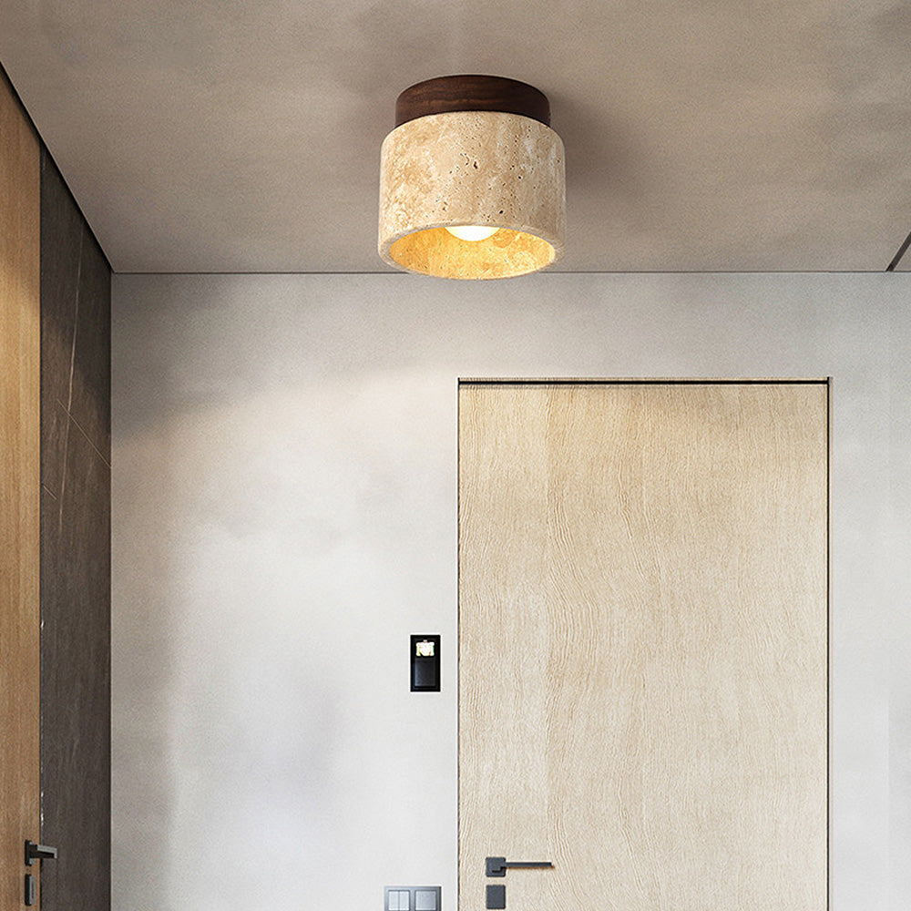Industriale Moderna Lampada da Parete in Pietra Beige