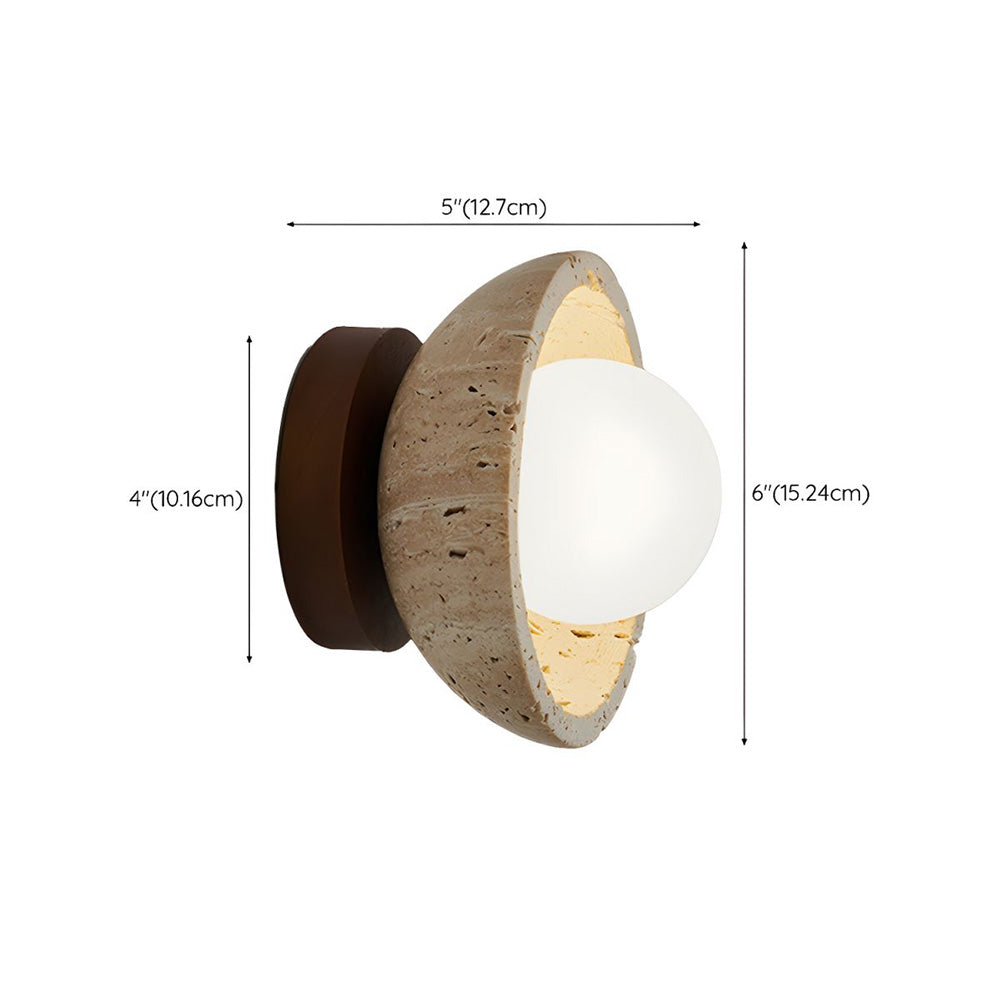 Industriale Moderna Lampada da Parete in Pietra Beige