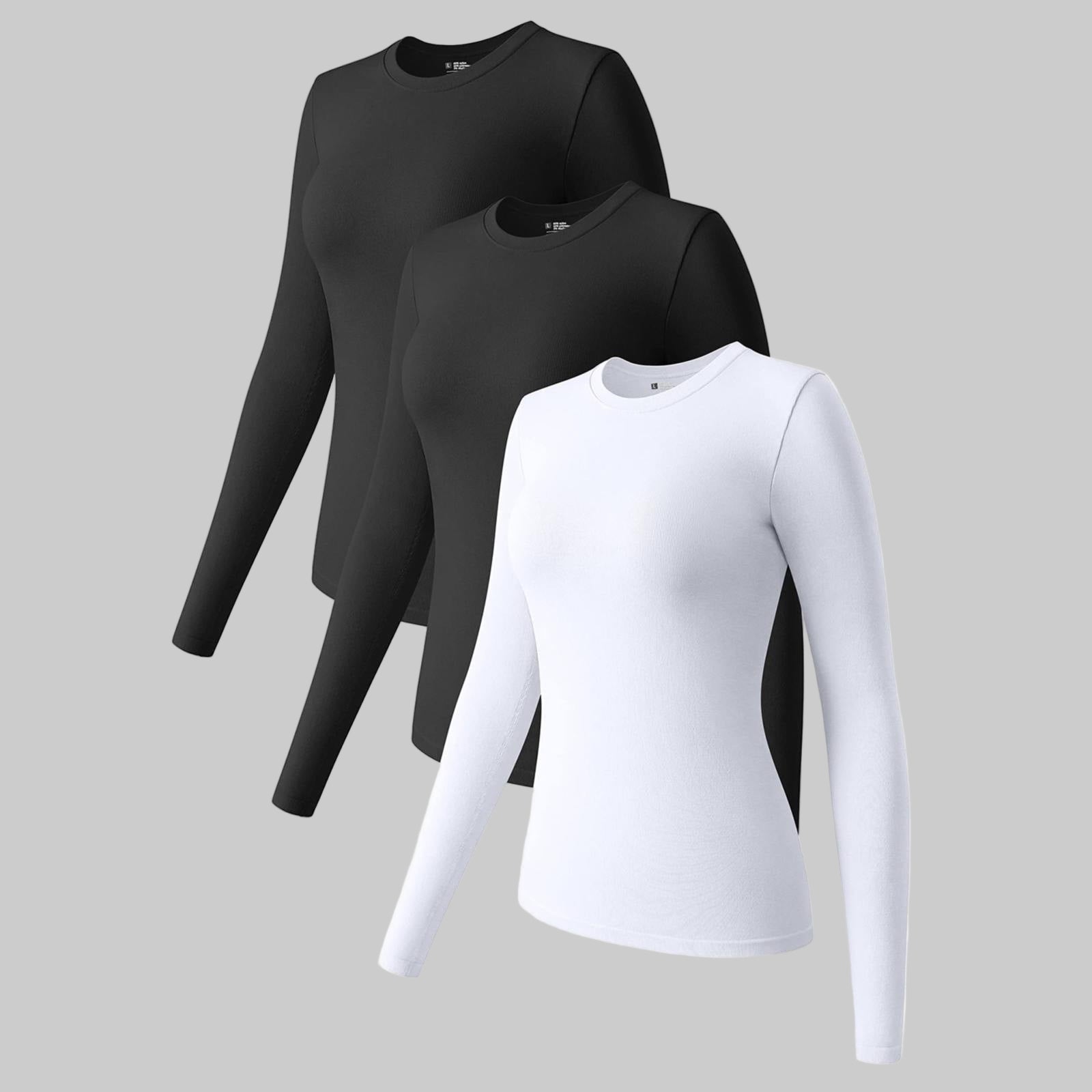 Women's Shirt Long Sleeves Stretch Slim Fit