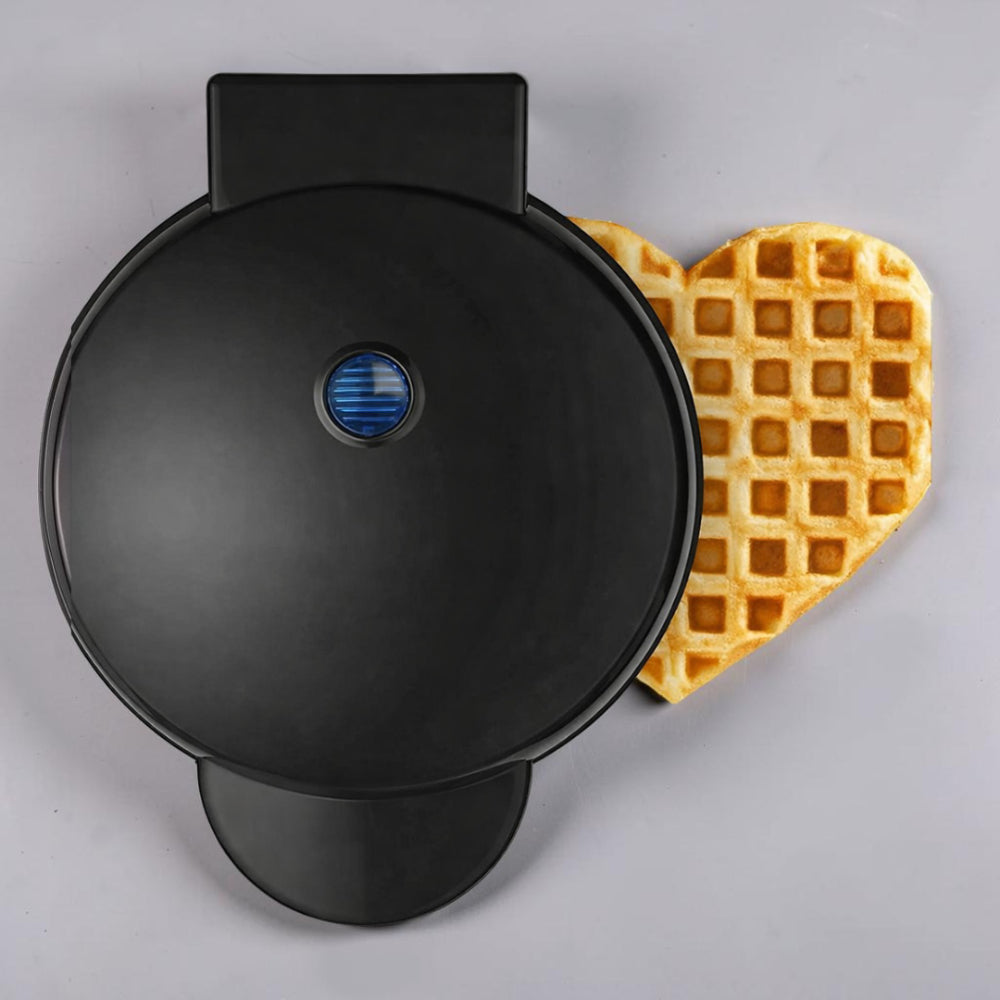 Piastra Waffle Elettrica Mini Compatta Forma Cuore Antiaderente
