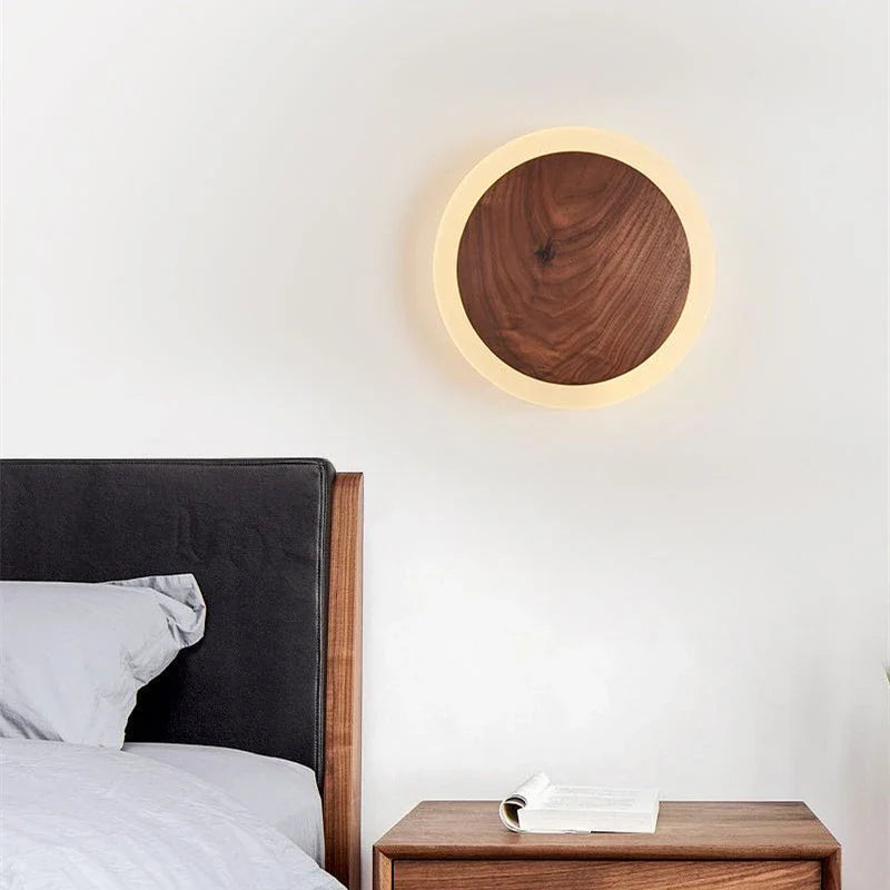 PureWalnut - Walnoot Aura Wandlamp | Natuurlijke Elegantie