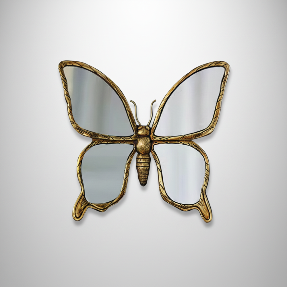 Decorazione Parete Specchio Libellula Retrò Metallo Soggiorno