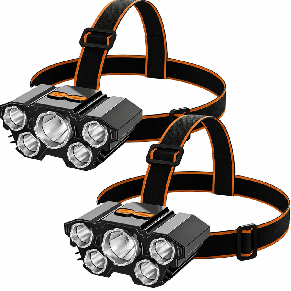 Lampada Frontale Hiking LED Ricaricabile USB Luce Multimodale