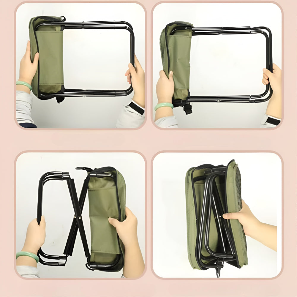 Hiking Stool Foldable Camping Chair Portable Outdoor Seat