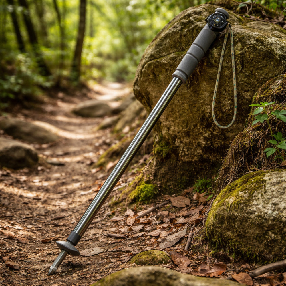 Walking Stick Trekking Pole Hiking Multifunctional Foldable Outdoor