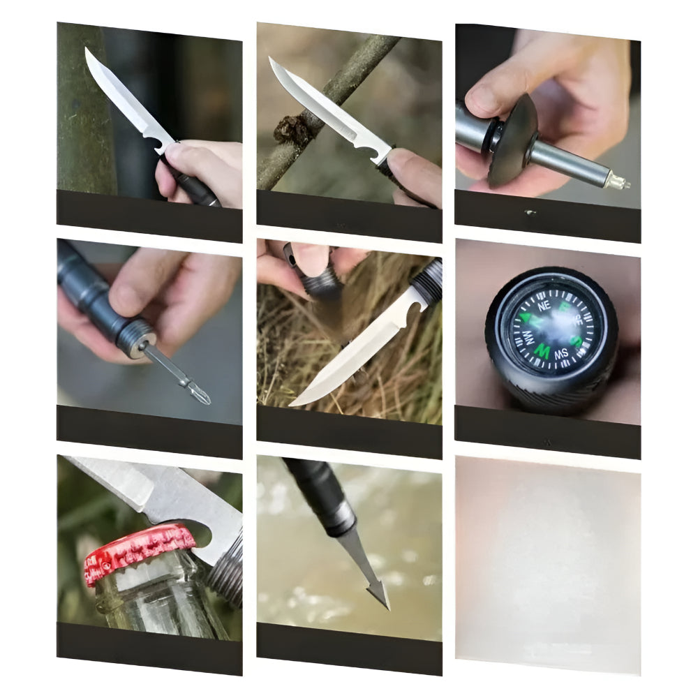 Walking Stick Trekking Pole Hiking Multifunctional Foldable Outdoor