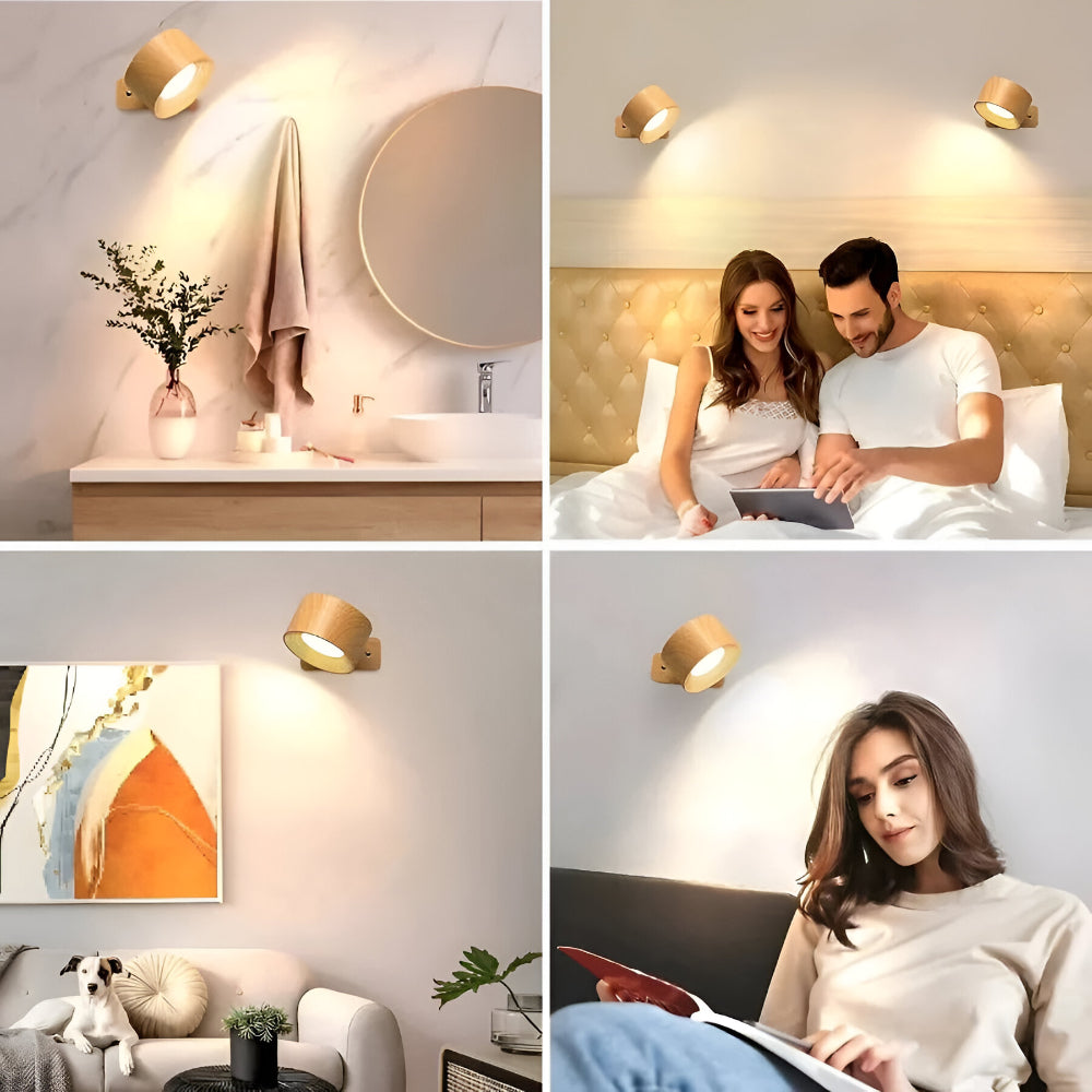 Wall Lamp LED Rechargeable Magnetic Rotating Light