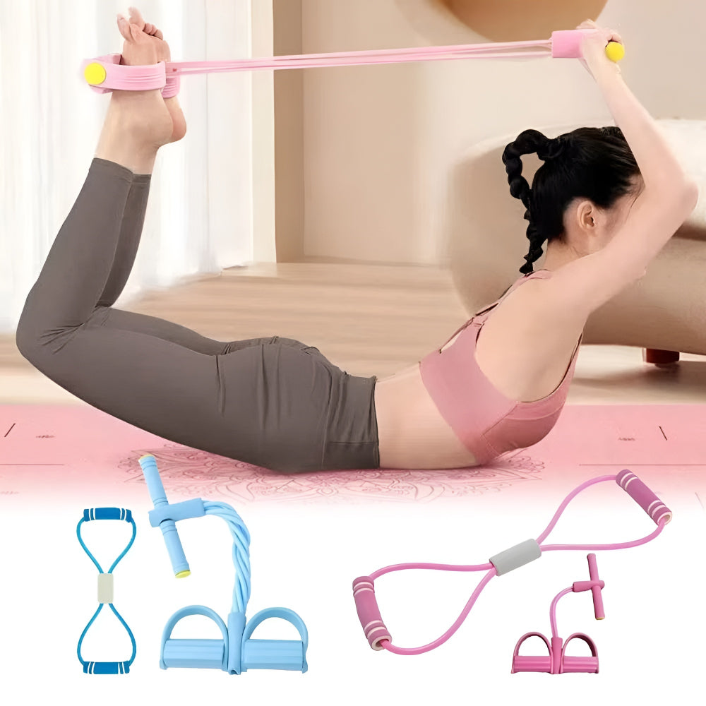 Set di Bande di Resistenza con Pedali per Fitness, Fascia per Allenamento Corpo Intero
