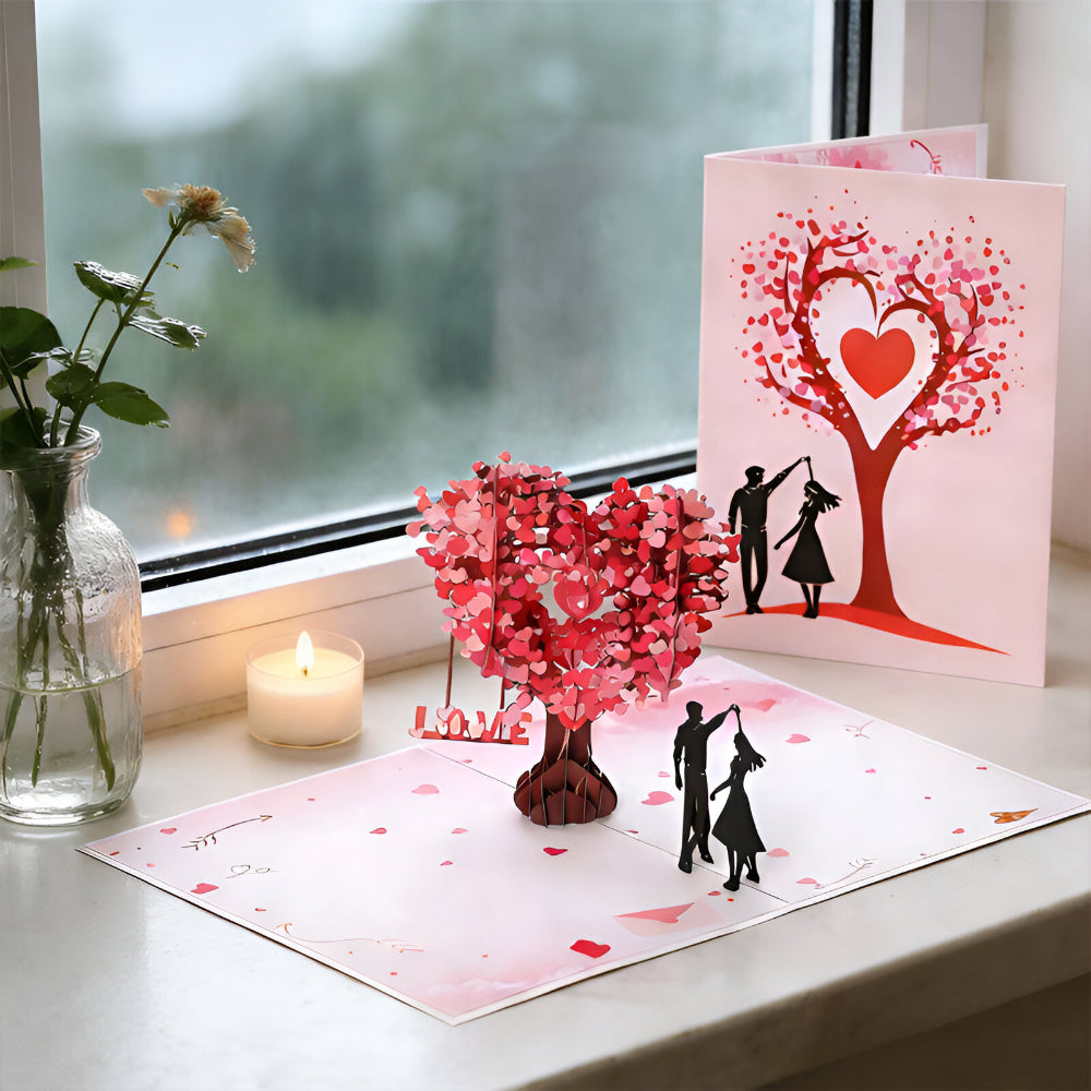 Biglietto Auguri Pop Up 3D Romantico Carta