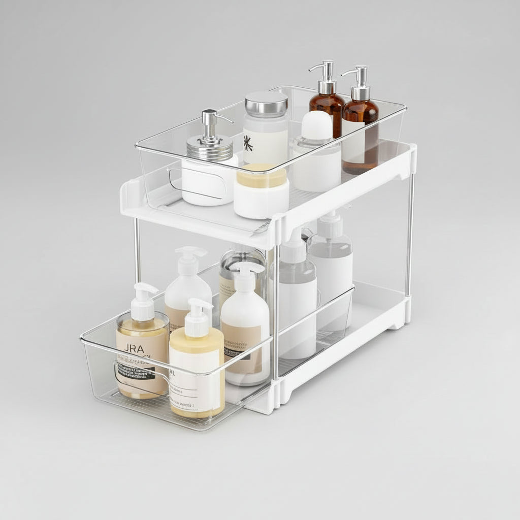 Base Cabinet Organizer Multifunctional Storage Bins Bathroom