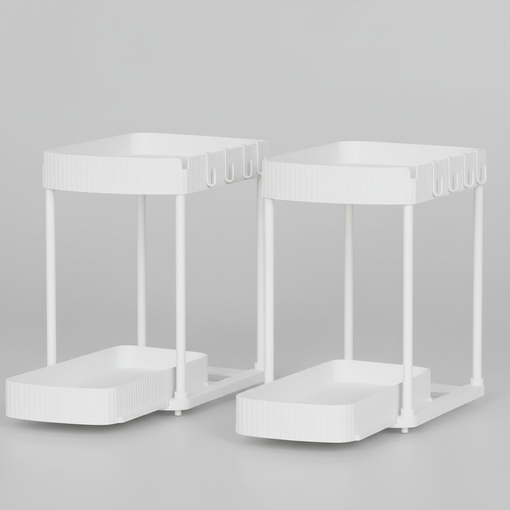 Rotatable Organizer Kitchen Bathroom 2 Pieces
