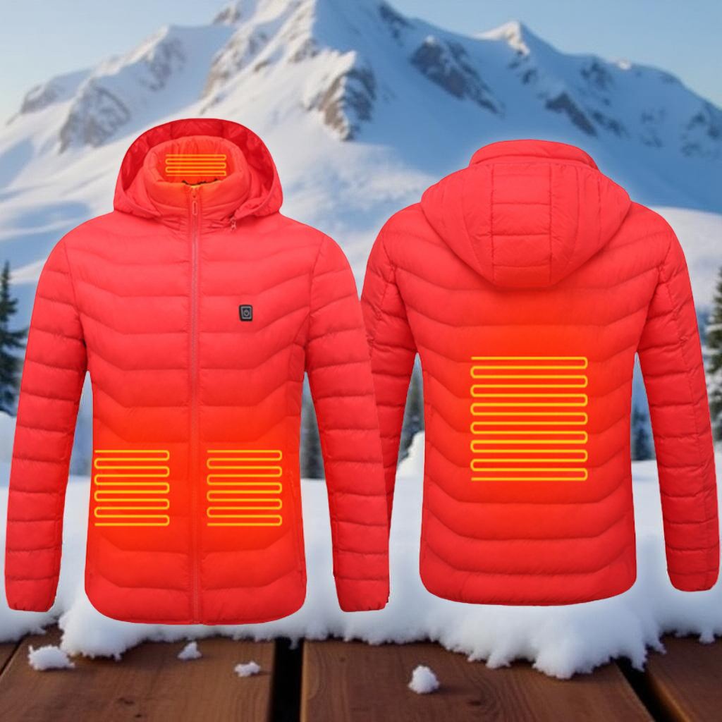Heated Winter Jacket USB Powered Unisex Thermal Outdoor Coat