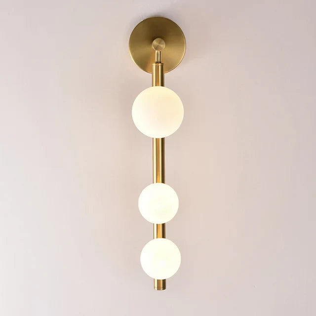 GoldenSphere - Modern Golden Wall Lamp with Glass Globes