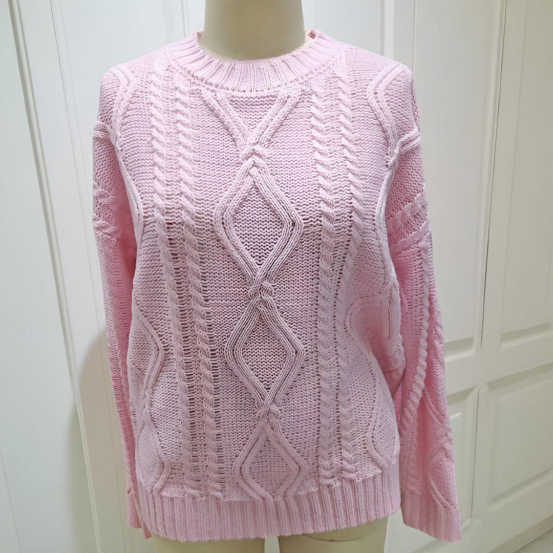 Maglione Alla Moda Cavo Vestibilità Oversize Comodo Stiloso