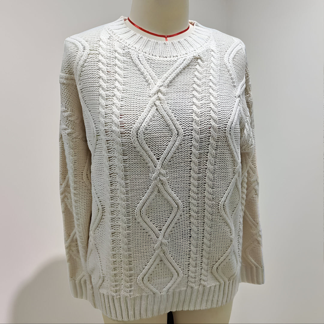 Maglione Alla Moda Cavo Vestibilità Oversize Comodo Stiloso