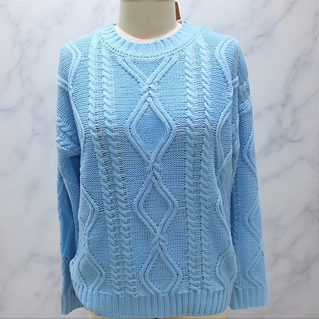 Maglione Alla Moda Cavo Vestibilità Oversize Comodo Stiloso