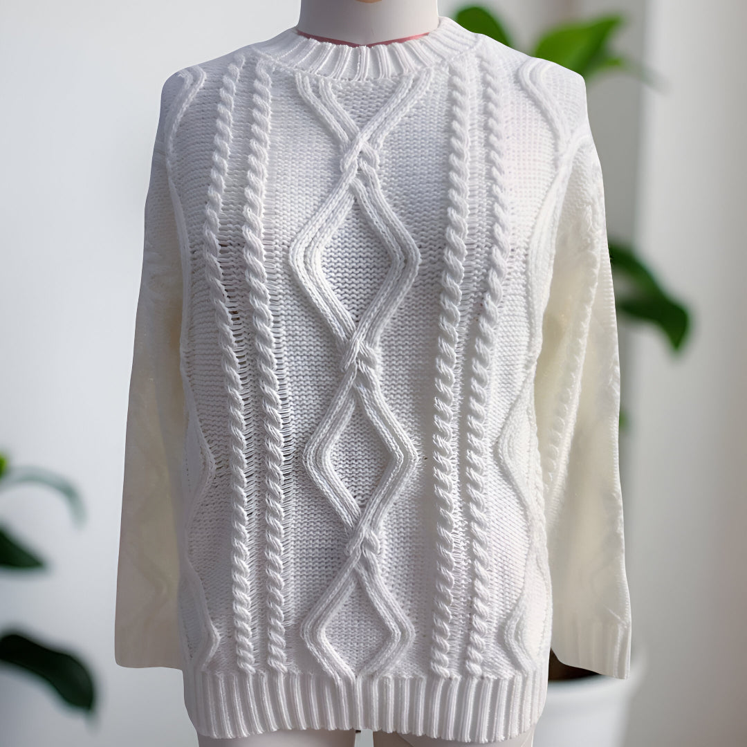 Maglione Alla Moda Cavo Vestibilità Oversize Comodo Stiloso