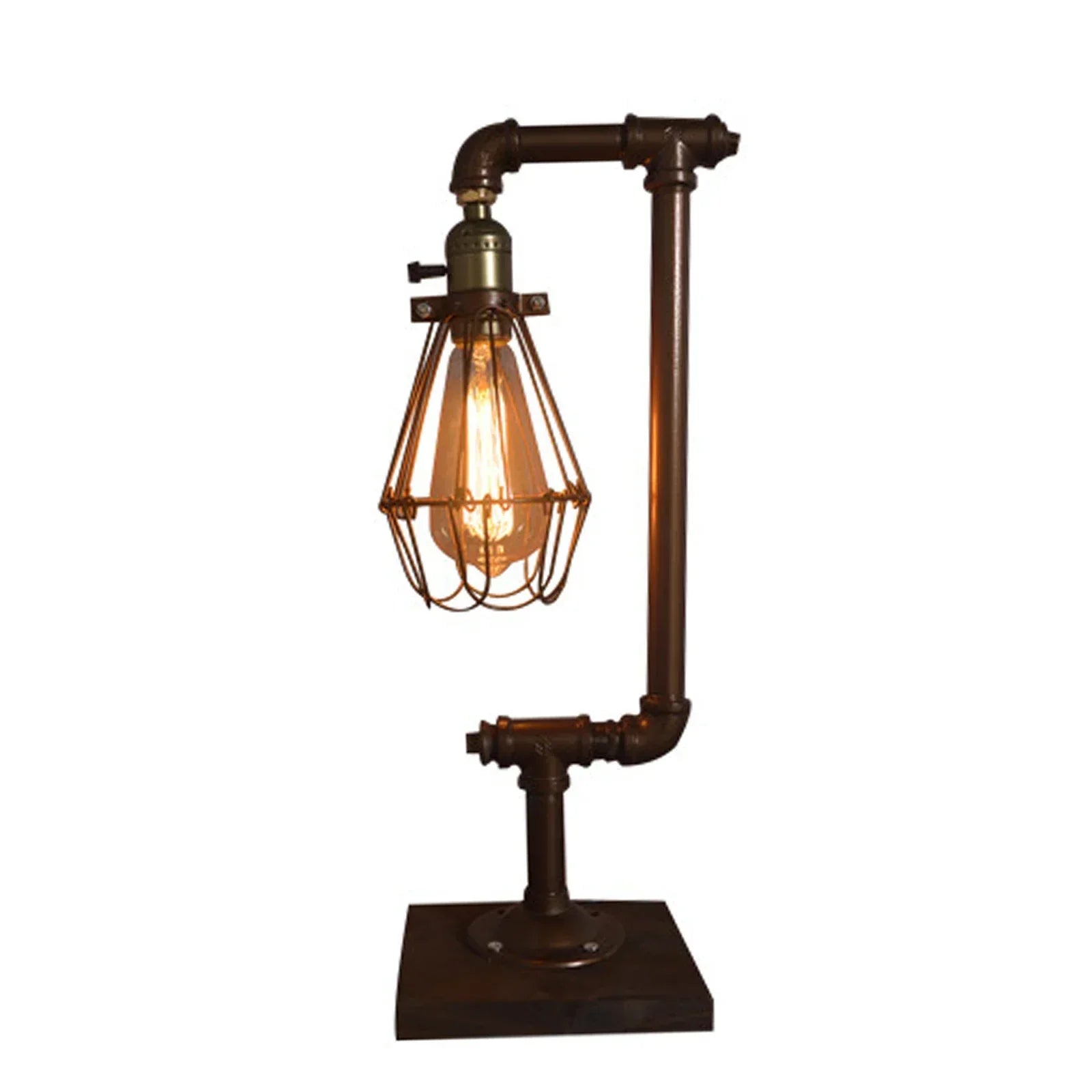 LumiVintage – Industrial Vintage Metal Table Lamp, Retro Loft Design for Living Room, Office, and Bedroom