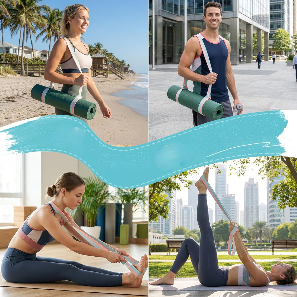 Cinghia Tappetino Yoga Tracolla Regolabile Stretch