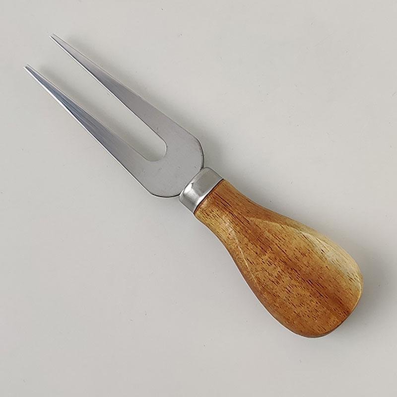 Set di coltelli per formaggio in acciaio inossidabile con manico in legno da 3 pezzi