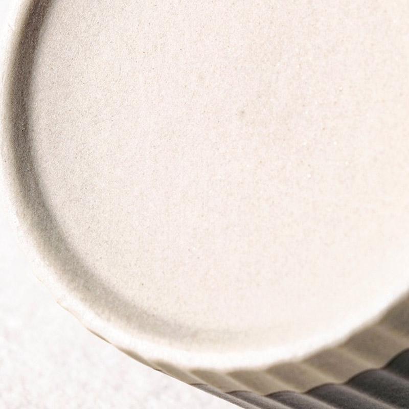 Set di Tazze da Caffè in Ceramica Bianca e Grigia da 2/4/6 Pezzi
