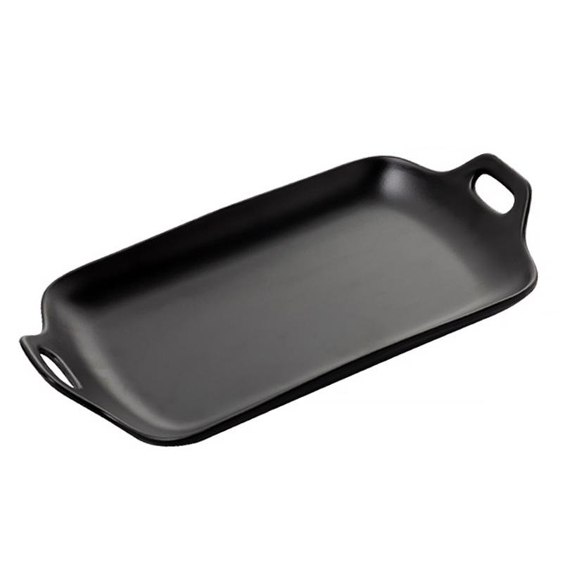 Conjunto de Tabuleiros para Refeições em Melamina Estilo Campestre com Pega