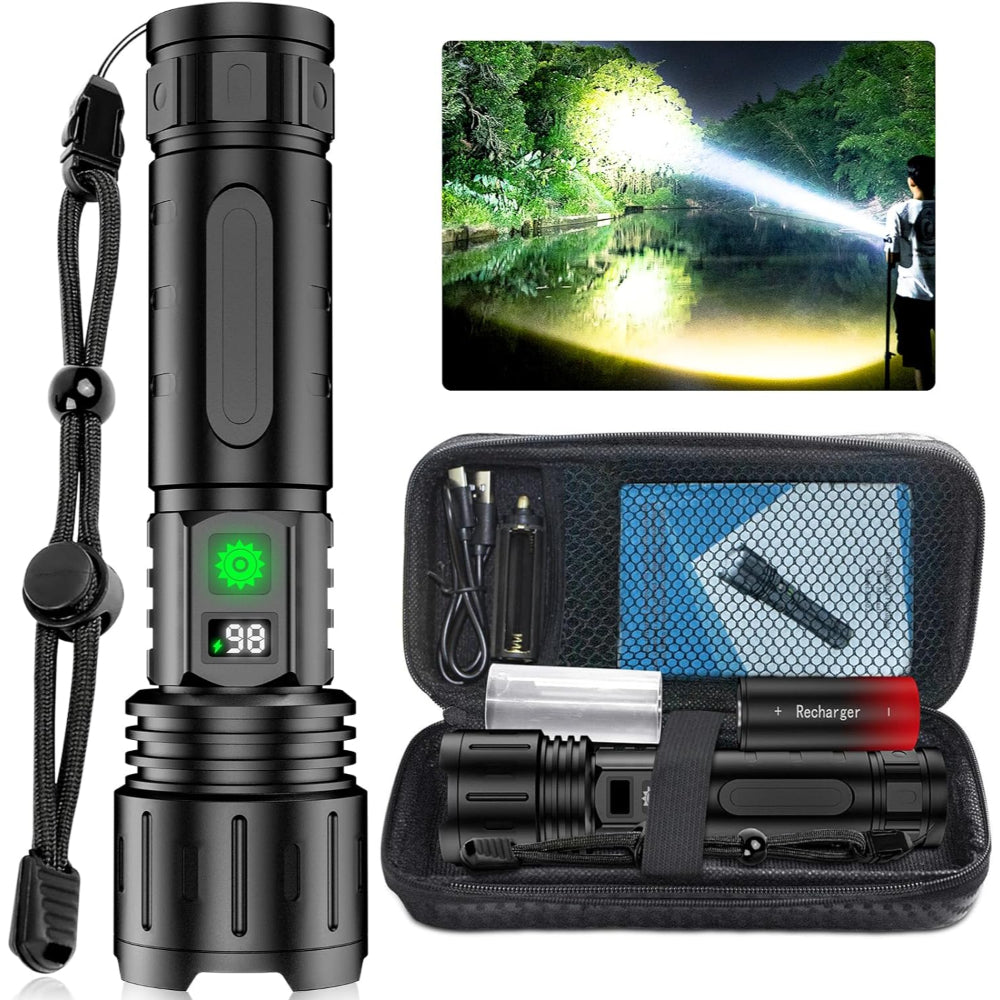 Torcia LED Ricaricabile Tattica Potente Impermeabile