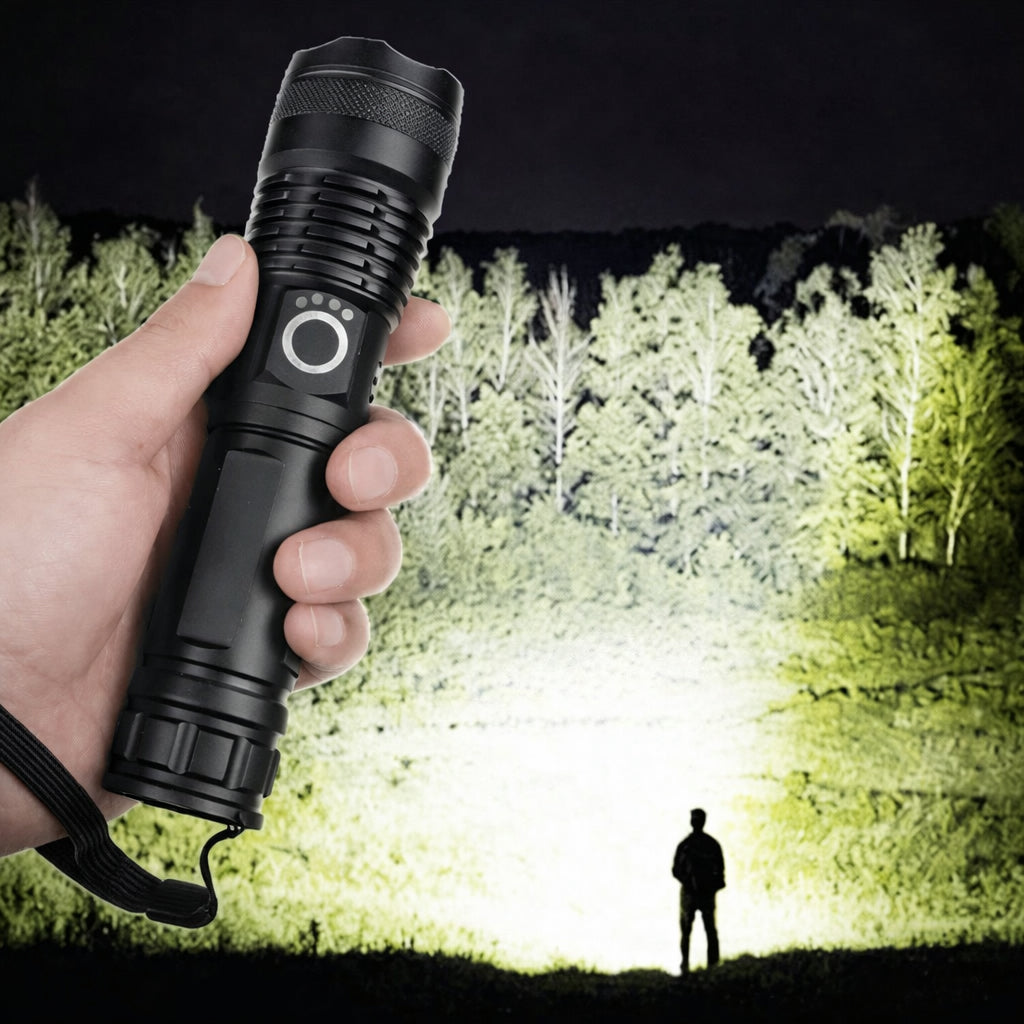 Zaklamp Oplaadbaar LED Krachtig Zoom Waterbestendig Outdoor